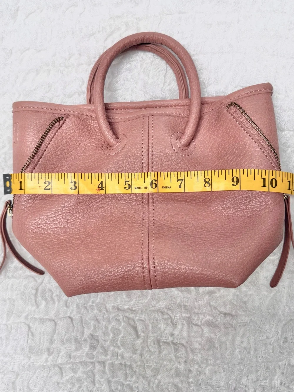 Anthropologie Vegan Leather Mini Bag in a Desert Rose